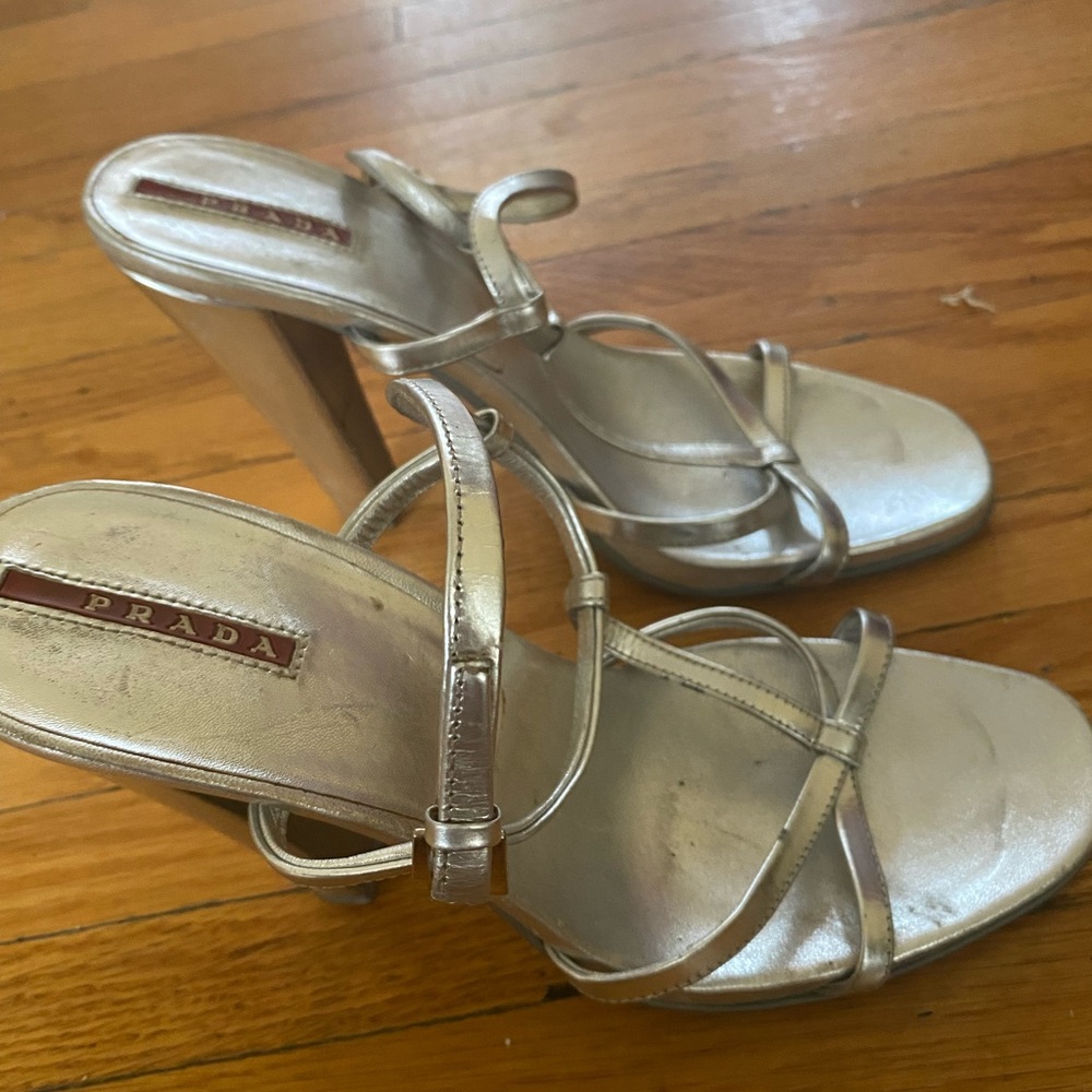 Prada Sandel color silver size 9 - Picture 1 of 5